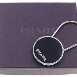 Prada Key Ring M714 Black Metal Holder Hook Accessory Men Women PRADA