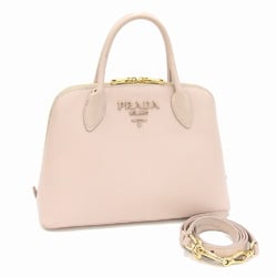 Prada handbag 1BA002 pink beige leather women's PRADA