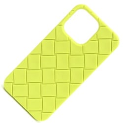 Bottega Veneta Smartphone Case Intrecciato iPhone14Pro Light Green Rubber Silicone iPhone BOTTEGA VENETA