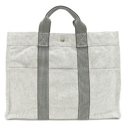 Hermes hand tote bag New Fool Tote MM Grey Cotton Canvas Bag Women's Men's HERMES