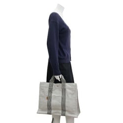 Hermes hand tote bag New Fool Tote MM Grey Cotton Canvas Bag Women's Men's HERMES