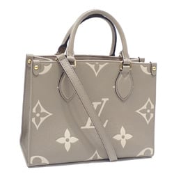 Louis Vuitton Tote Bag Bicolor Monogram Empreinte On the Go PM Women's M45779 Tourterelle Crème Shoulder A6048444