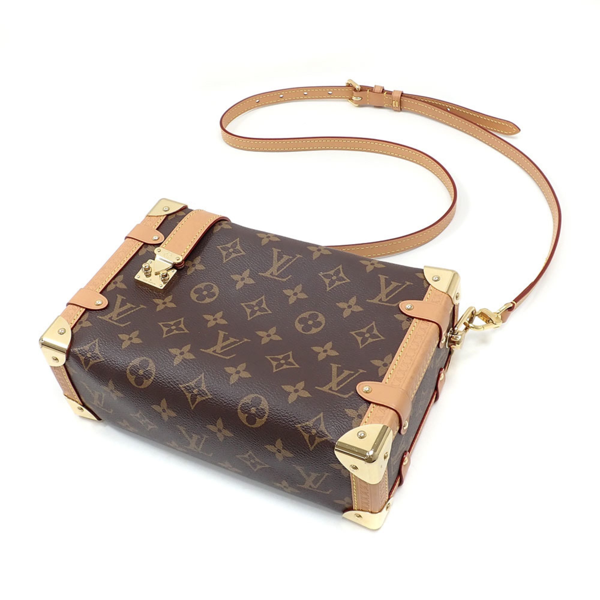 Louis Vuitton Shoulder Bag Monogram Side Trunk PM Women's M46815 Leather Handle Missing Clutch A6048465