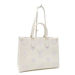 Louis Vuitton Tote Bag Bicolor Monogram Empreinte On the Go MM Women's M23937 Latte White Lilac Hand Shoulder C212121