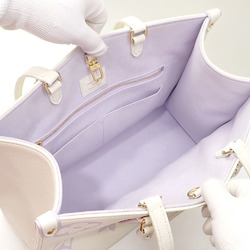 Louis Vuitton Tote Bag Bicolor Monogram Empreinte On the Go MM Women's M23937 Latte White Lilac Hand Shoulder C212121