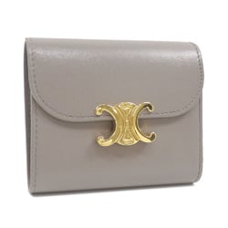 Celine Tri-fold Wallet Triomphe Small Flap for Women Pebble Shiny Calfskin 10D783DPV.10BL Macadam 042892