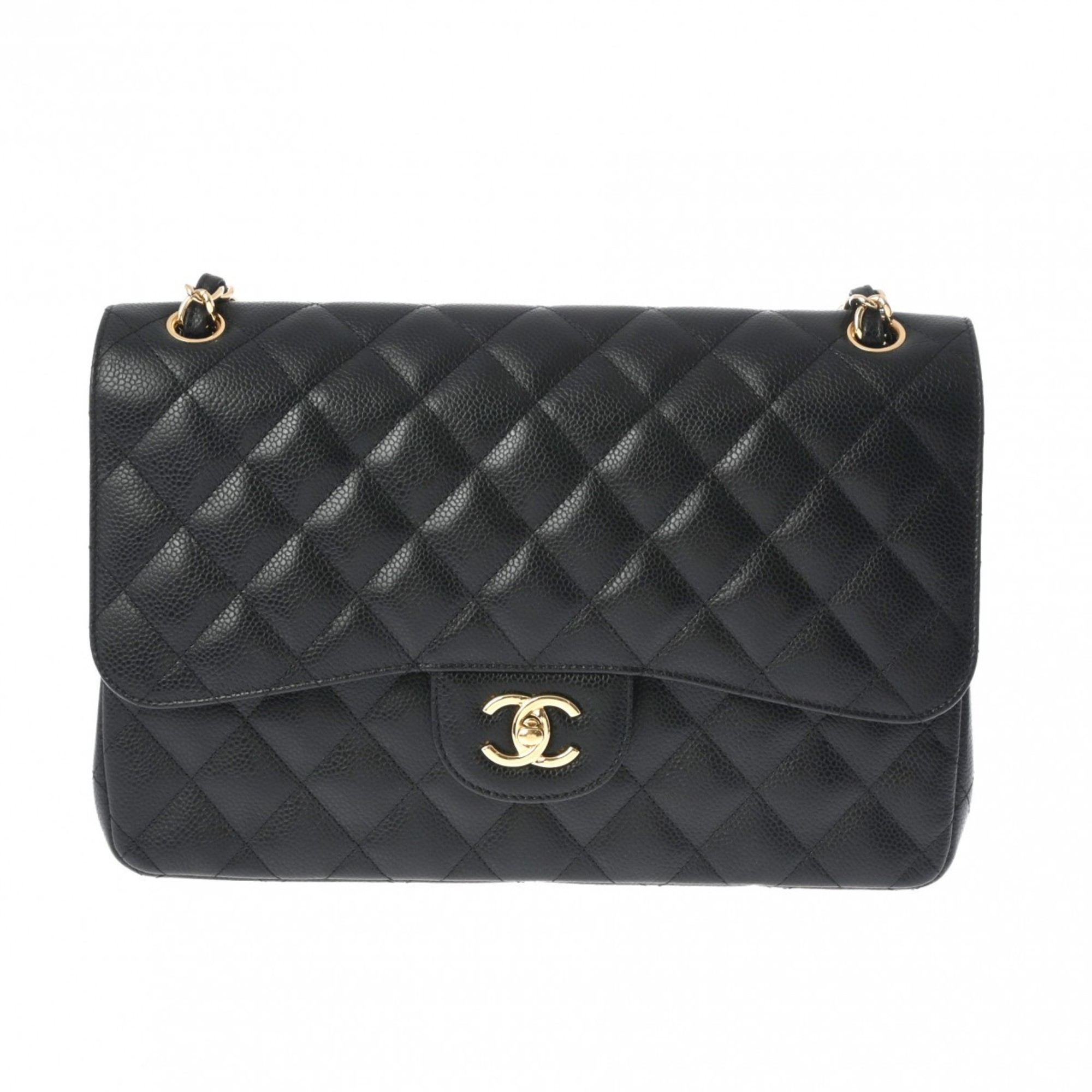 Chanel Men,Women Caviar Leather Shoulder Bag Black,White