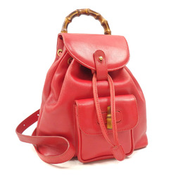 Gucci Bamboo Backpack for Women Red Leather 003 2852 0030 0 042930