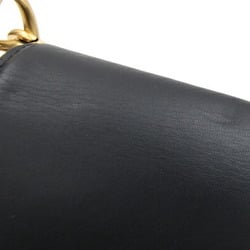 Coach 3WAY Handbag 4597 Black Leather Chain Bag for Women COACH