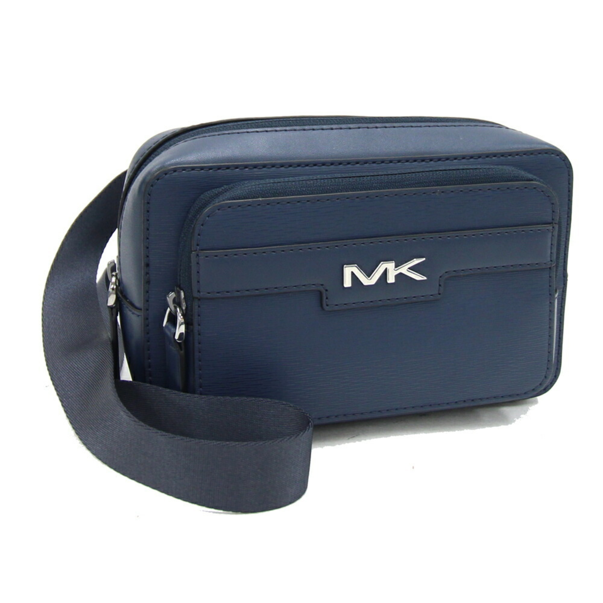 Michael Kors Cooper Waist Bag 37H3LCOY7U Navy Leather Body Pouch Men's Women's MICHAEL KORS