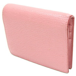 Miu Miu Miu Bi-fold Wallet Madras Love 5MV204 Pink Red Leather Compact Heart Women's MIUMIU