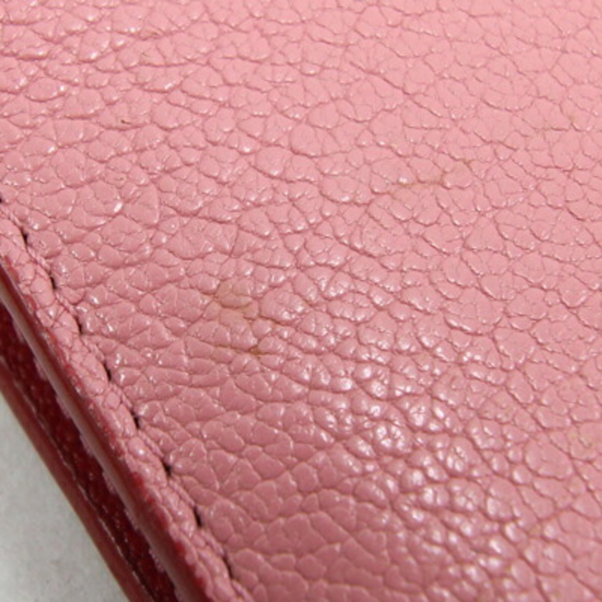 Miu Miu Miu Bi-fold Wallet Madras Love 5MV204 Pink Red Leather Compact Heart Women's MIUMIU