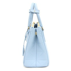 Prada Galleria Small Handbag 1BA896 Light Blue Leather Triangle Women's Quilted PRADA