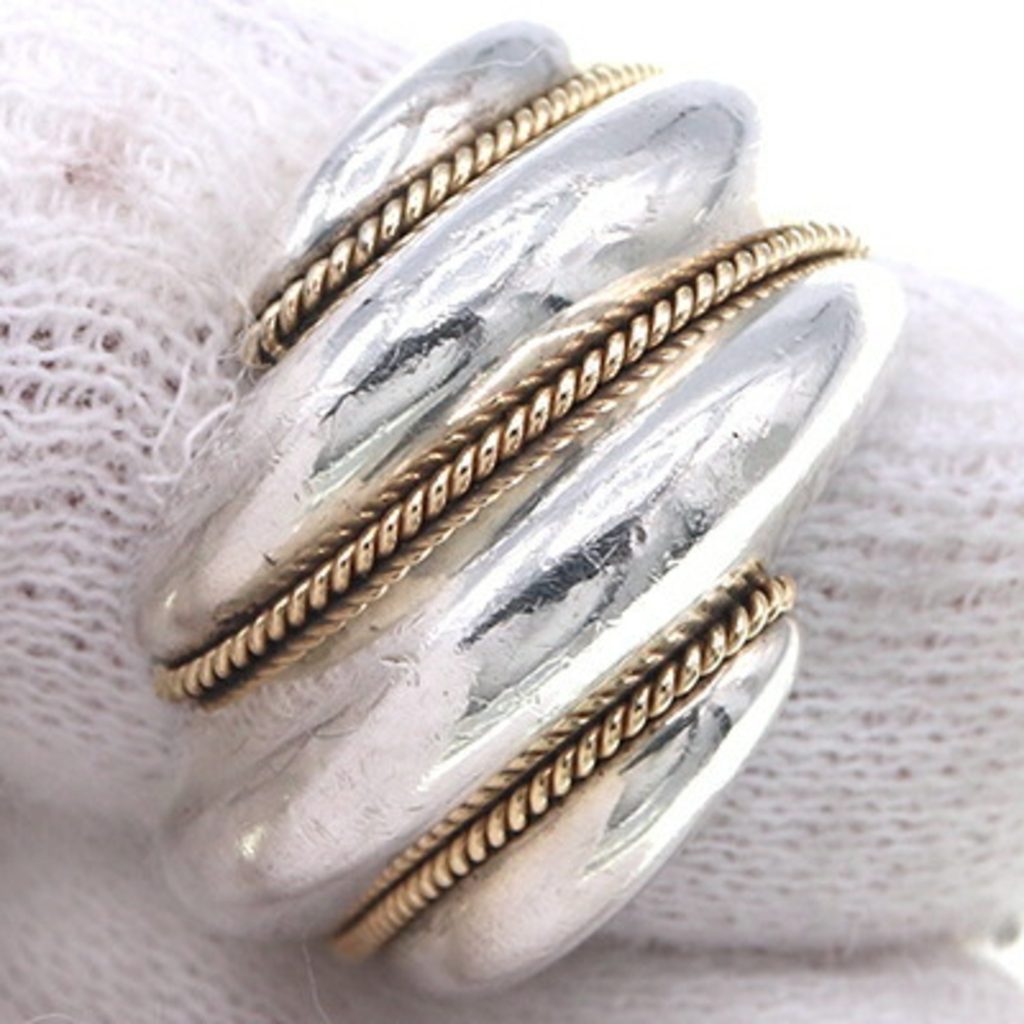 Tiffany Ring Twisted Rope SV Sterling Silver 925 Combination Old Ladies TIFFANY & CO