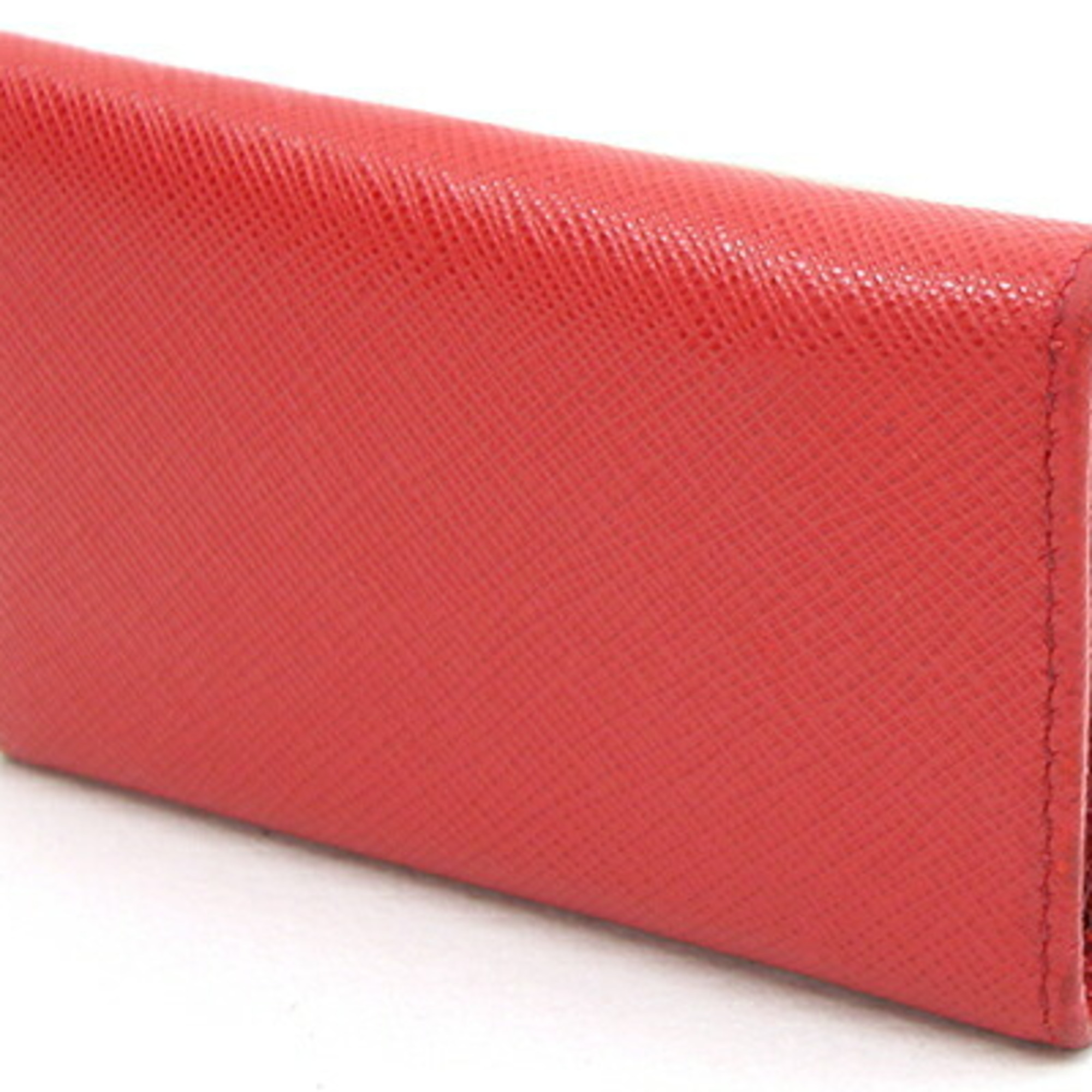 Prada 6-Key Case 1PG222 Red Leather Key Ribbon Women's PRADA