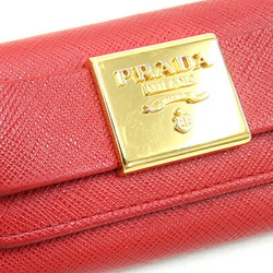 Prada 6-Key Case 1PG222 Red Leather Key Ribbon Women's PRADA