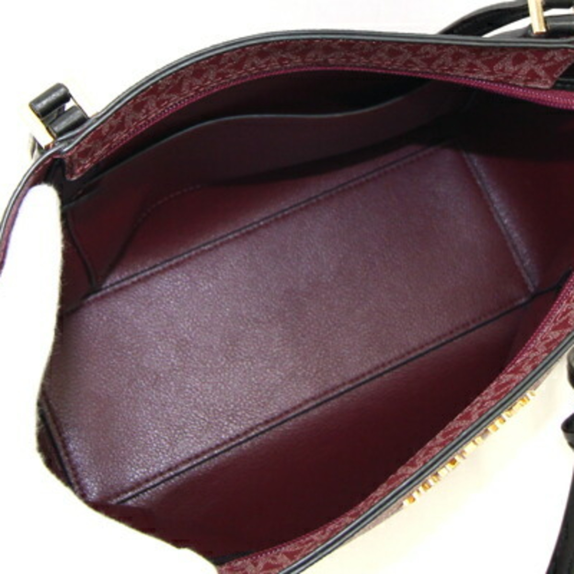 Michael Kors Tote Bag 35F9GKFT1V Bordeaux Black PVC Leather Burgundy Women's MICHAEL KORS