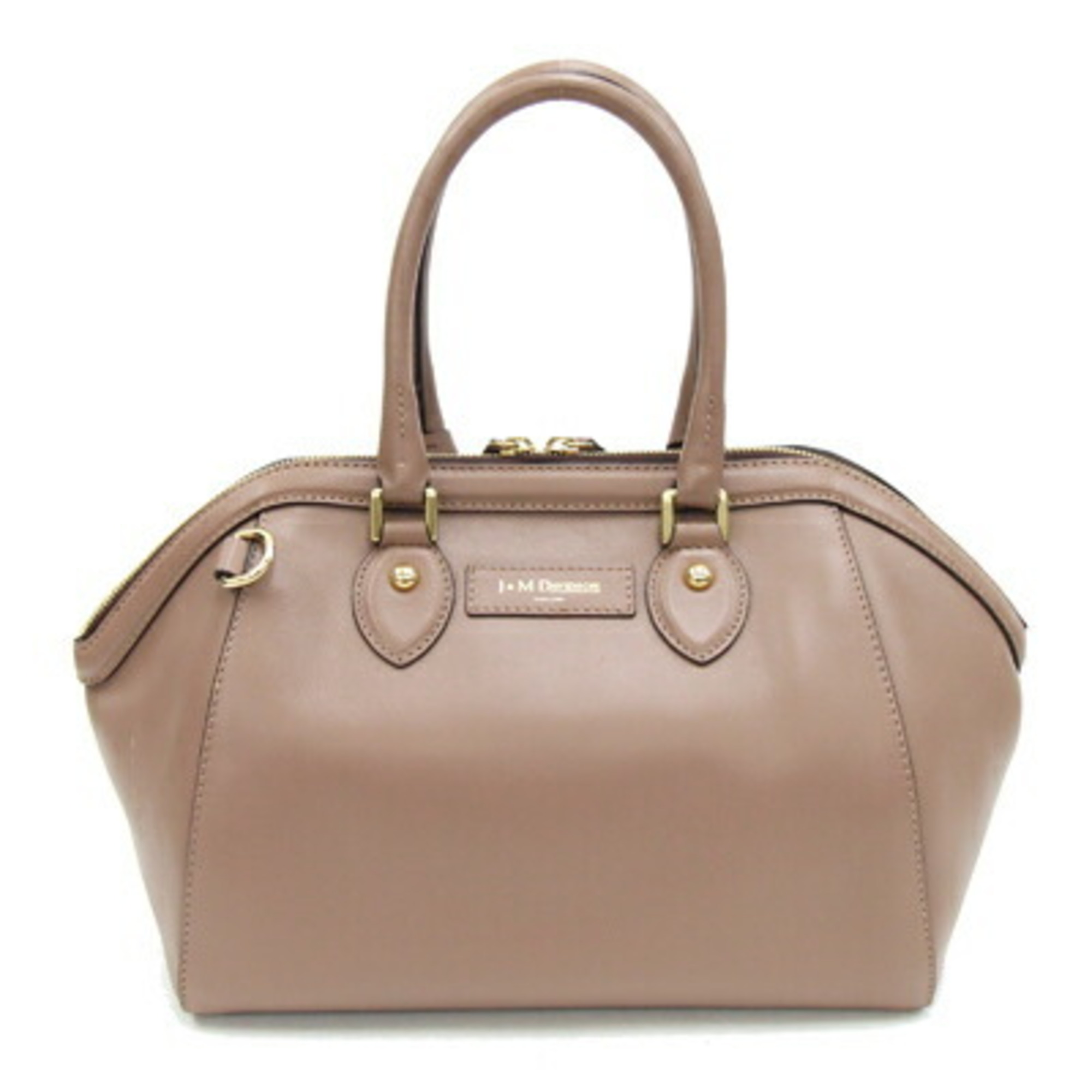 J&M DAVIDSON Handbag Brown Leather Women's