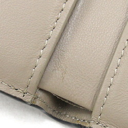 FENDI Bi-fold Wallet Peekaboo Selleria 8M0438 Greige Leather Double Opening Compact Women's