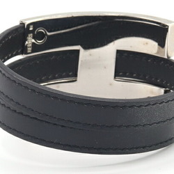 Hermes Bracelet Puspus Black Leather Bangle for Women HERMES