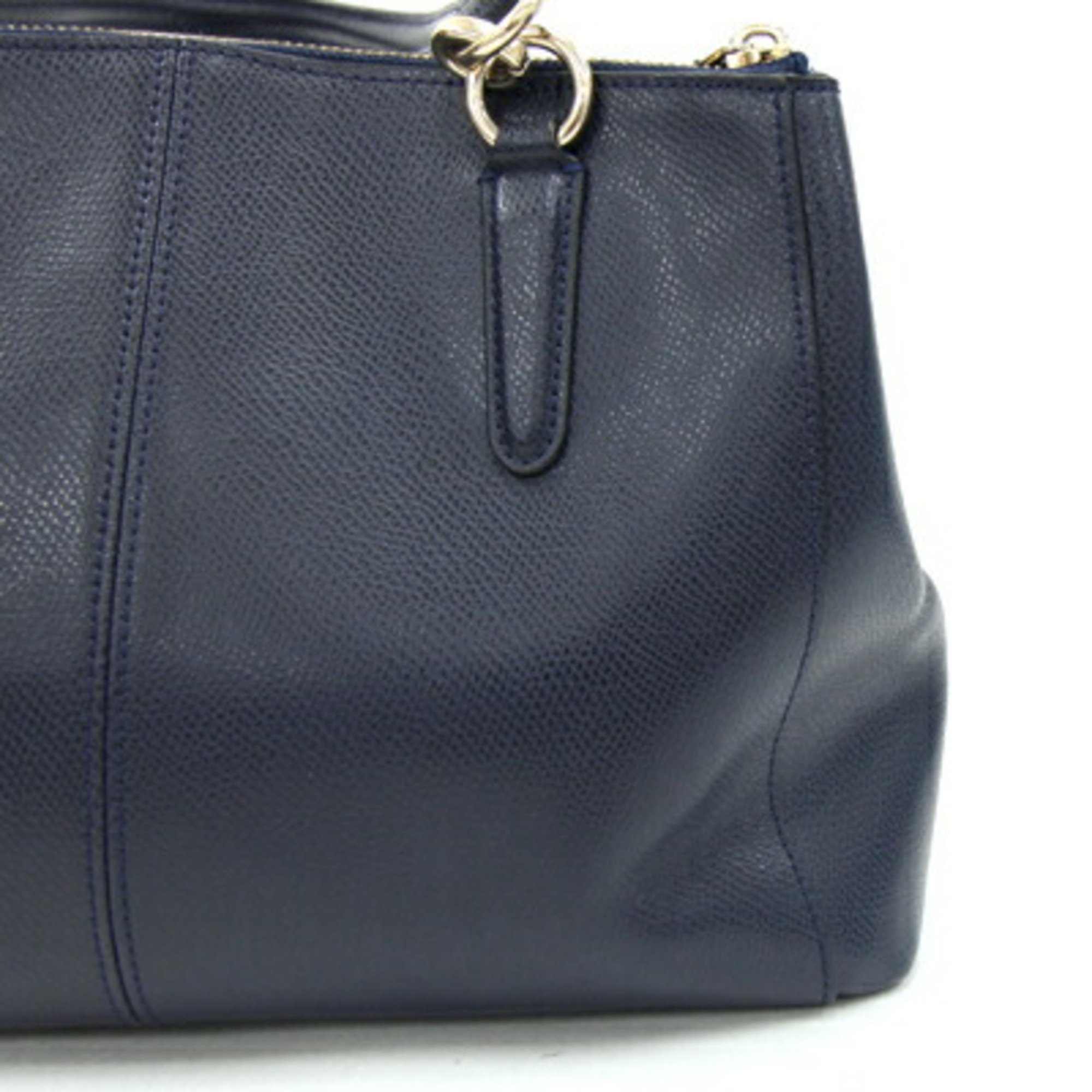 Coach handbag F36637 navy leather shoulder bag for women COACH