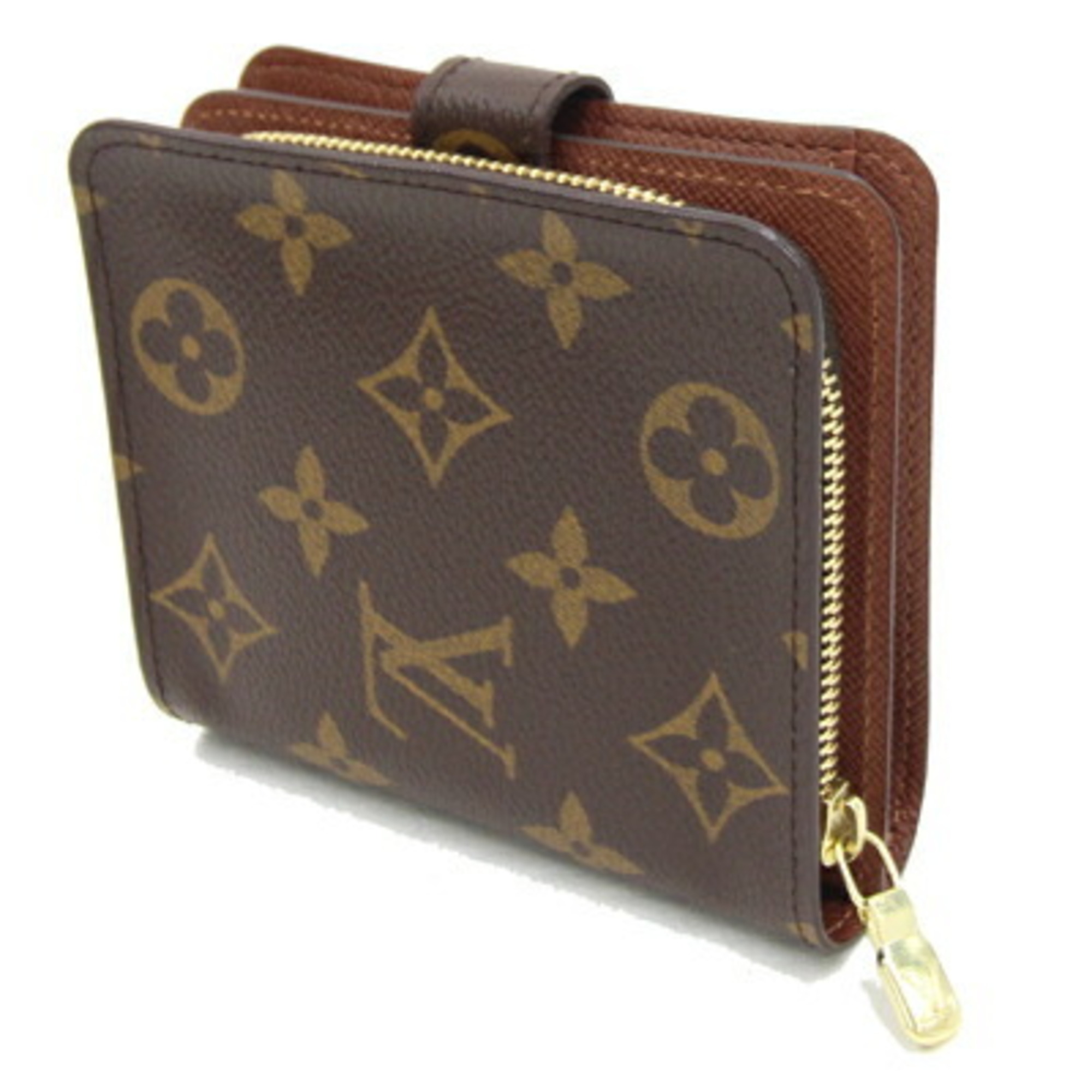 Louis Vuitton Bi-fold Wallet Monogram Compact Zip M61667 Women's LOUIS VUITTON