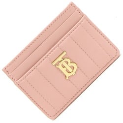 Burberry Card Case 8062371 Pink Leather Pass Quilted Holder Women's BURBERRY