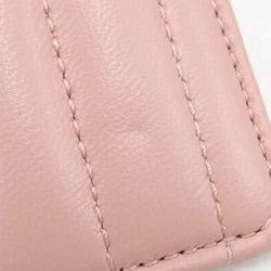 Burberry Card Case 8062371 Pink Leather Pass Quilted Holder Women's BURBERRY