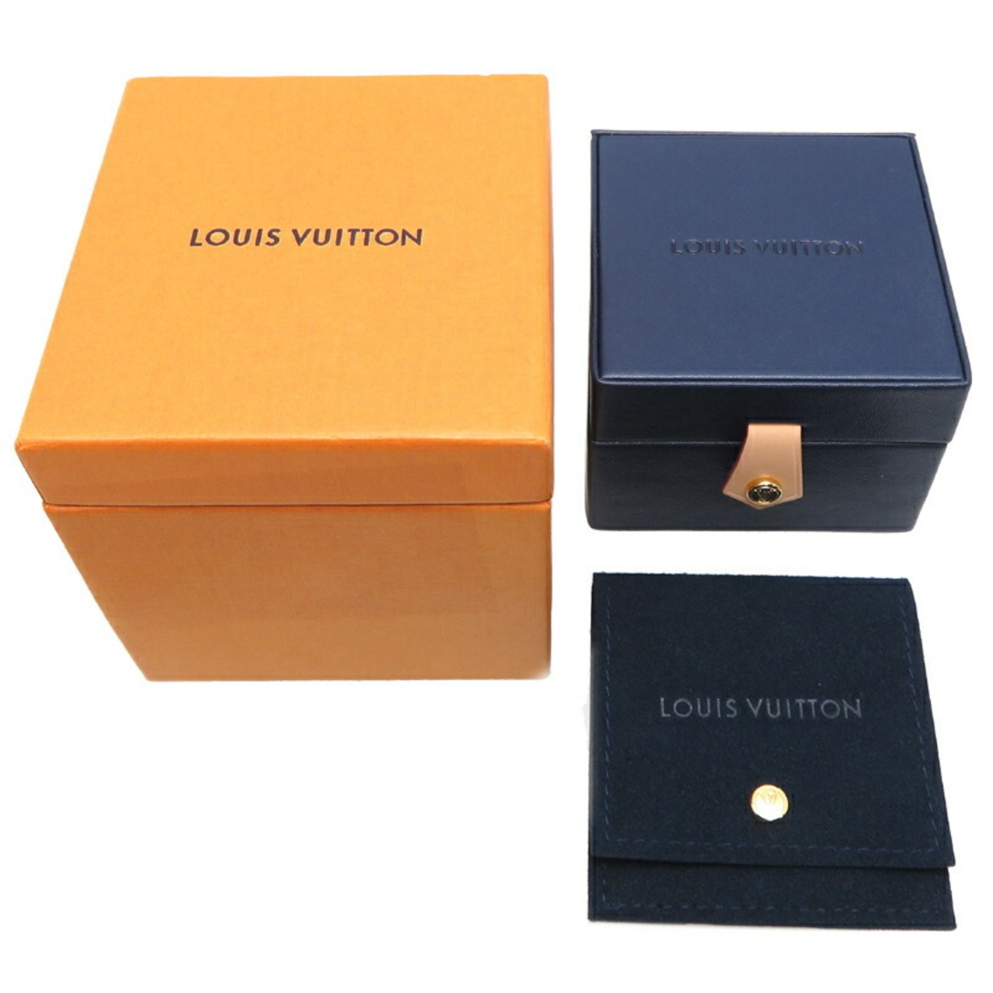 Louis Vuitton 0.3ct Diamond Pendant LV Women's Necklace Q93849 750 Yellow Gold DH83117