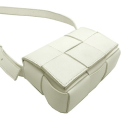 Bottega Veneta Intrecciato Candy Cassette Men's Shoulder Bag Leather White DH83016