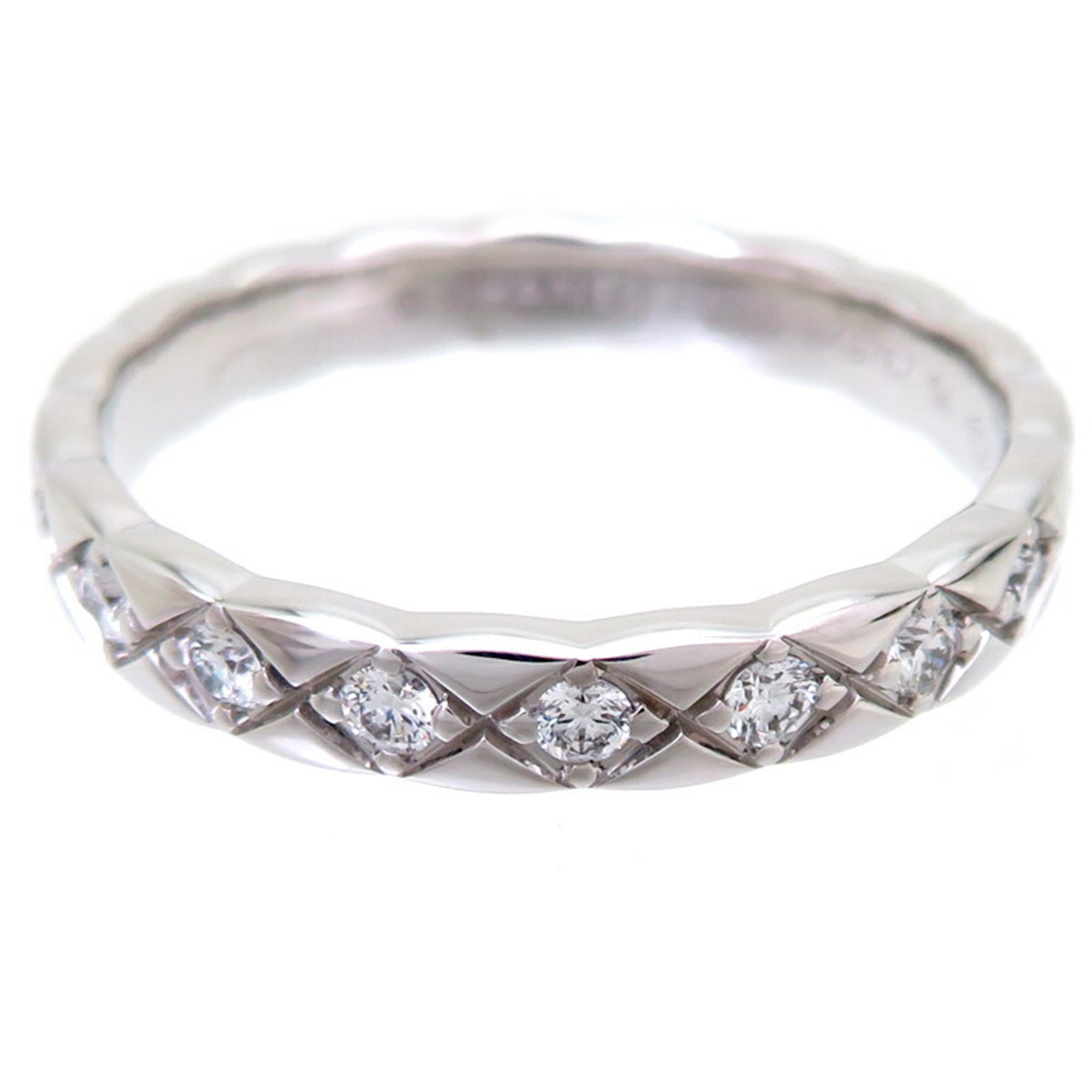 Chanel #54 0.34ct Full Diamond Coco Crush Ladies Ring J11871 750 White Gold Size 13.5 DH83112