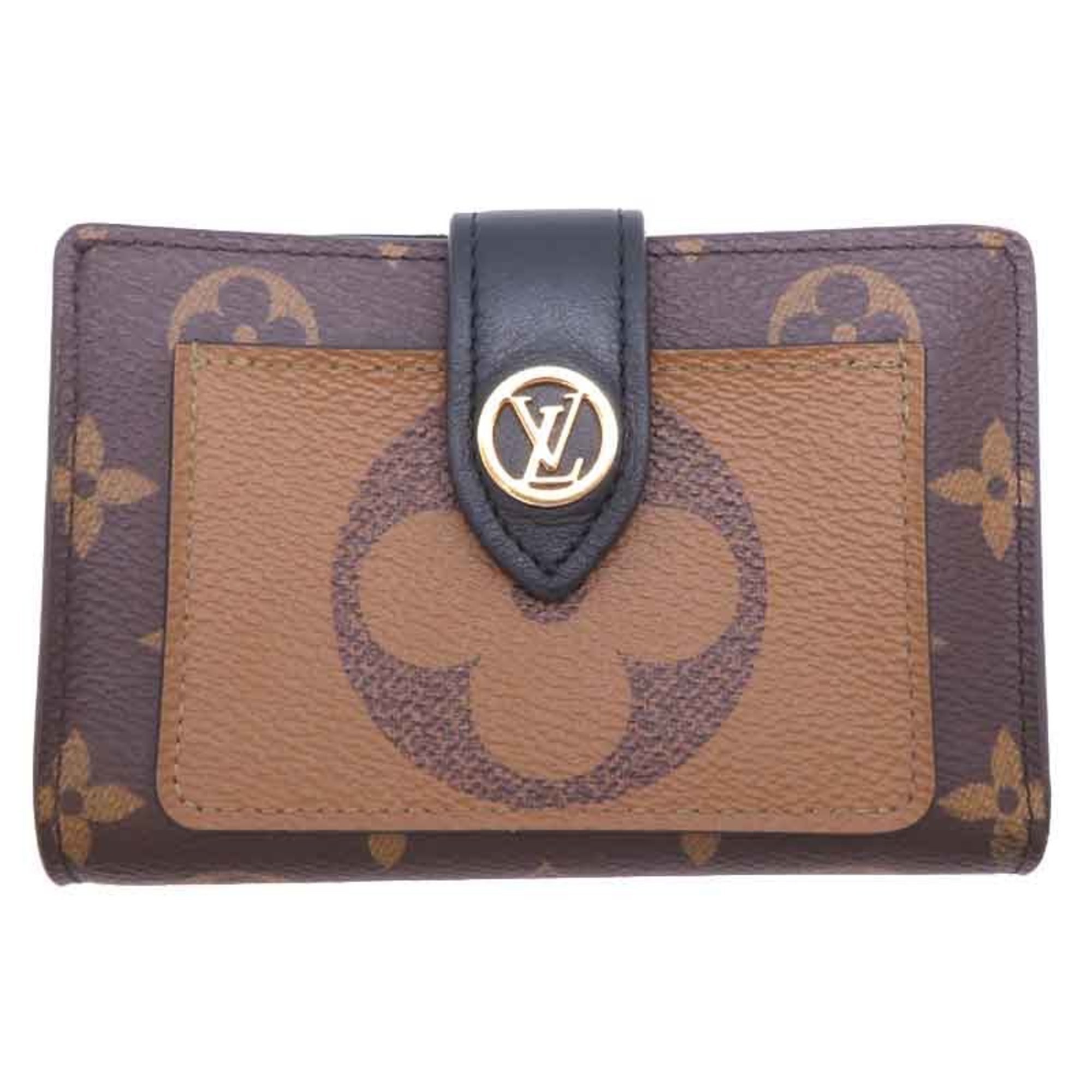 Louis Vuitton Portefeuille Juliet Pet Odor Women's Bi-fold Wallet M69432 Monogram Giant Reverse (Brown) DH83037