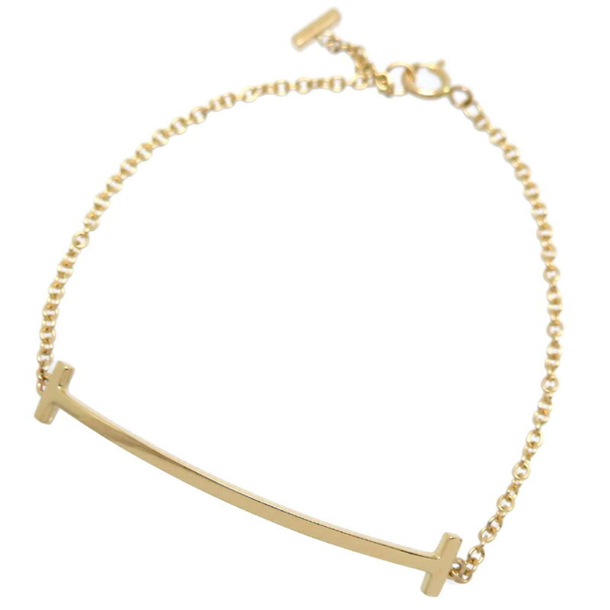 Tiffany 750YG T Smile Women's Bracelet 750 Yellow Gold DH83066