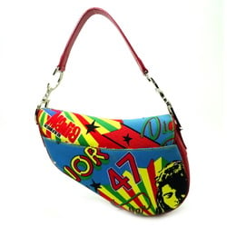 Christian Dior Saddle Bag Bob Marley Model Women's Shoulder Canvas Red DH83058