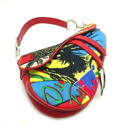 Christian Dior Saddle Bag Bob Marley Model Women's Shoulder Canvas Red DH83058