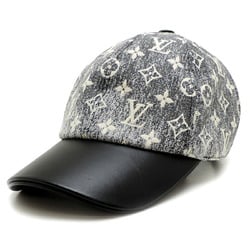 Louis Vuitton Jacquard Women's and Men's Cap M7028M Monogram Denim Black DH82999