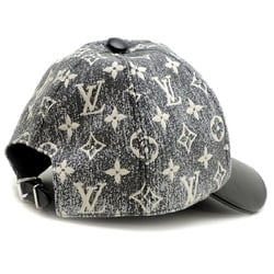 Louis Vuitton Jacquard Women's and Men's Cap M7028M Monogram Denim Black DH82999