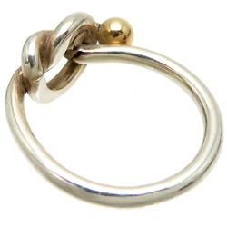 Tiffany SV925 Love Knot Hook & Eye Women's Ring, Silver 925, Size 10, DH82986