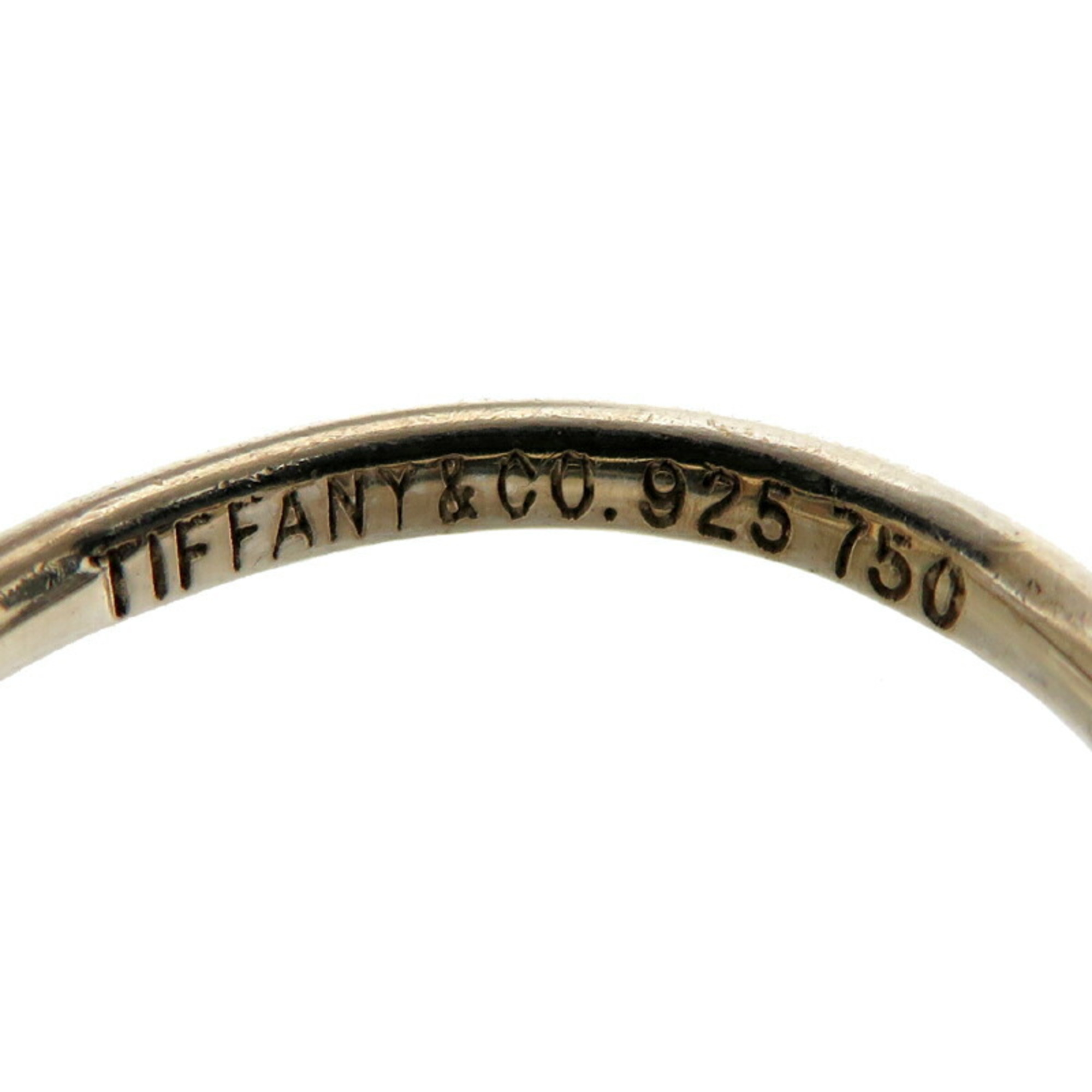 Tiffany SV925 Love Knot Hook & Eye Women's Ring, Silver 925, Size 10, DH82986