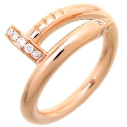 Cartier #50 approx. 0.13ct Juste un Clou ladies ring B4094800 750 pink gold size 9 DH82984