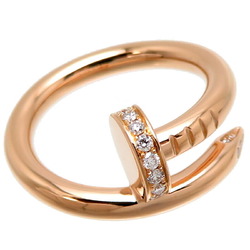 Cartier #50 approx. 0.13ct Juste un Clou ladies ring B4094800 750 pink gold size 9 DH82984