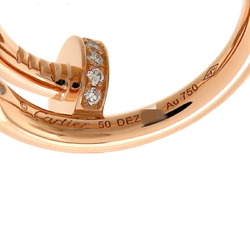 Cartier #50 approx. 0.13ct Juste un Clou ladies ring B4094800 750 pink gold size 9 DH82984