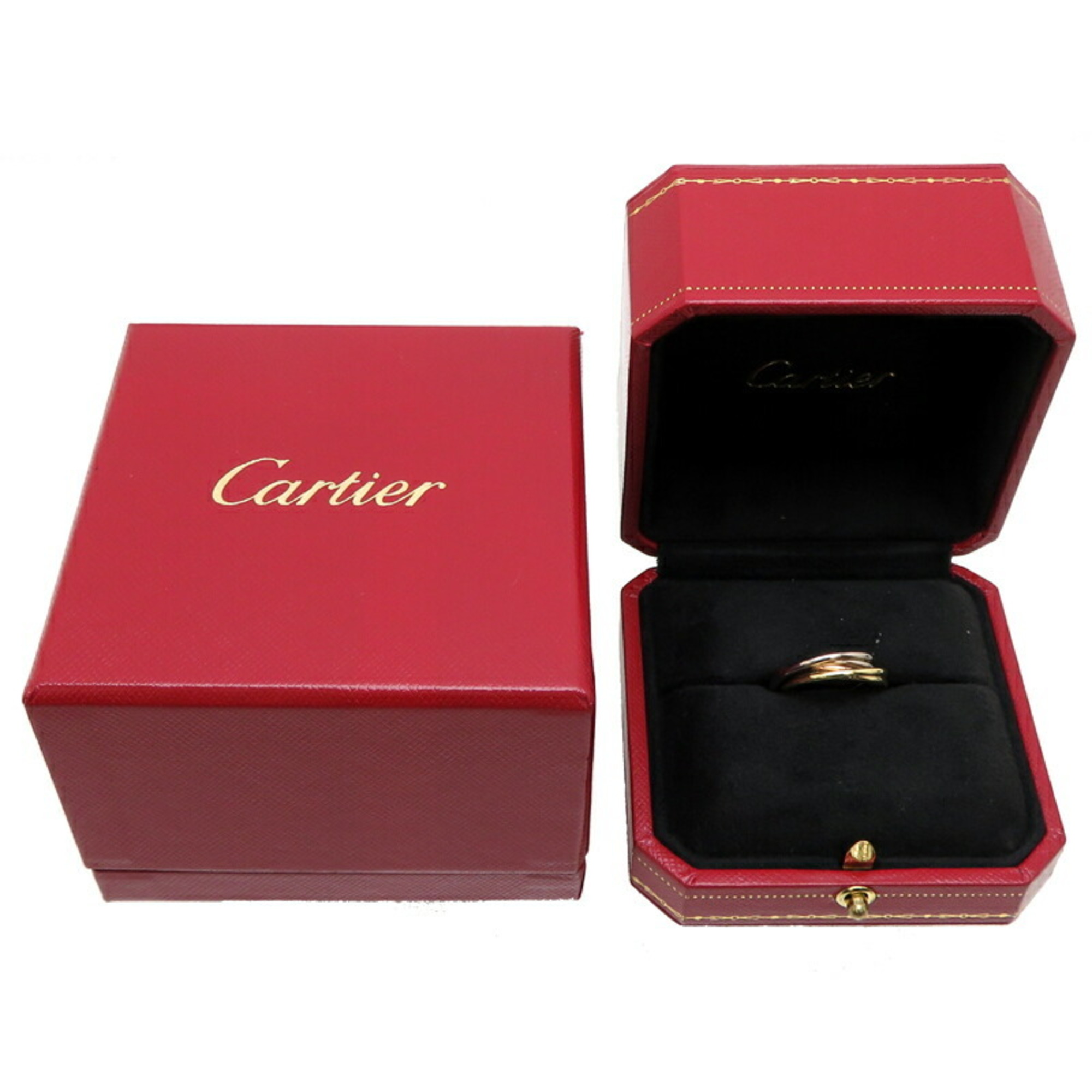 Cartier Trinity 5-row ladies ring B4089100 750 yellow gold size 11 DH82988