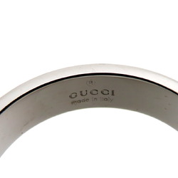 Gucci 750WG Icon Women's Ring, 750 White Gold, Size 9, DH83061