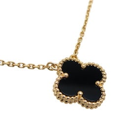 Van Cleef & Arpels Onyx Alhambra Women's Necklace 750 Yellow Gold DH82992