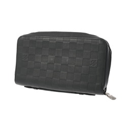 LOUIS VUITTON Damier Infini Zippy XL Travel Case Onyx Men's Leather Long Wallet