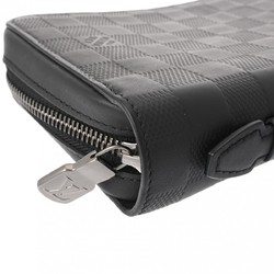 LOUIS VUITTON Damier Infini Zippy XL Travel Case Onyx Men's Leather Long Wallet