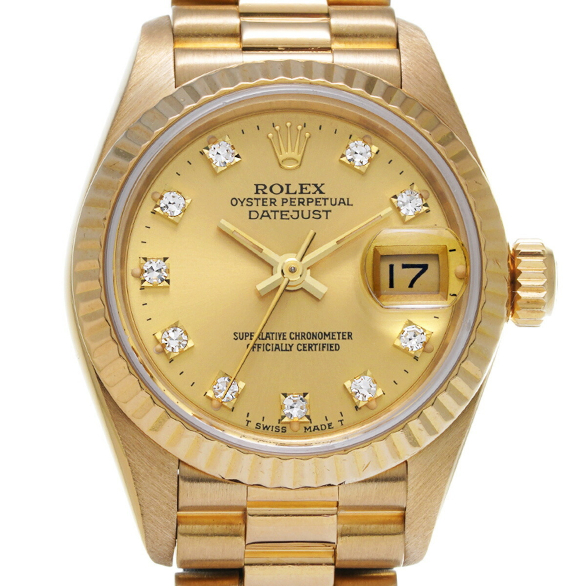 ROLEX Rolex Datejust 10P Diamond Ladies Watch Automatic