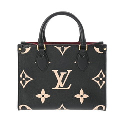 LOUIS VUITTON Louis Vuitton Monogram Empreinte On the Go PM Black/Beige M45659 RFID Tag (IC Chip) Women's Leather Handbag