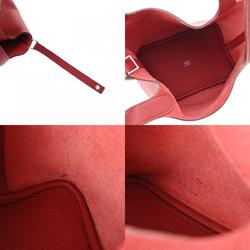 HERMES Picotin Lock PM Rouge □P stamp (around 2012) Women's Taurillon Clemence handbag